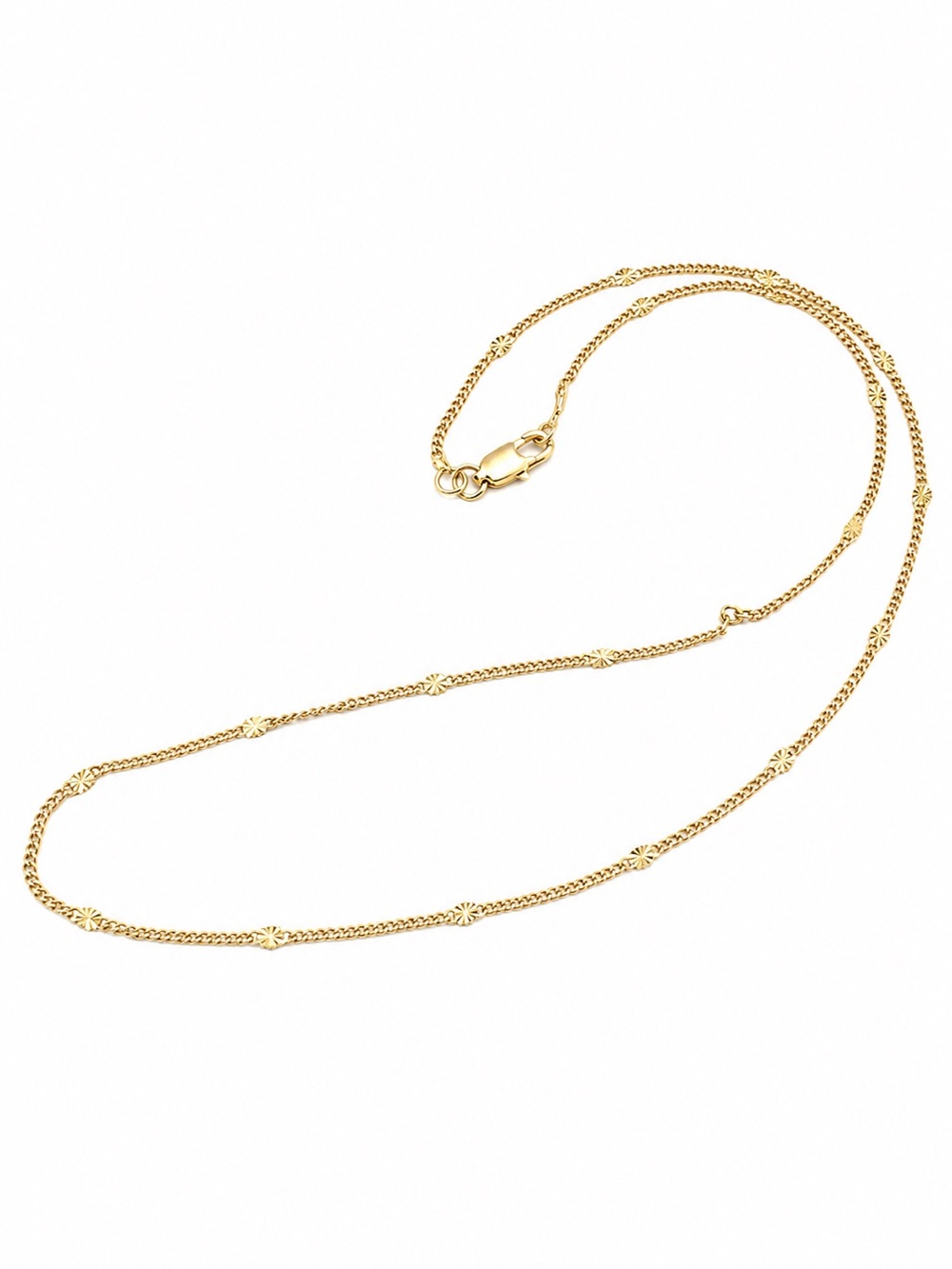 Gold Station Chain Necklace - Women Jewelry